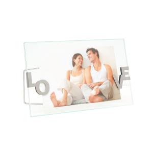 Fotolijst van glas met LOVE clips