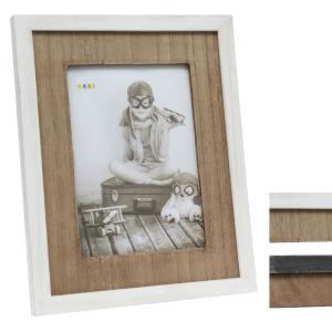 Fotolijst met houten passe-partout