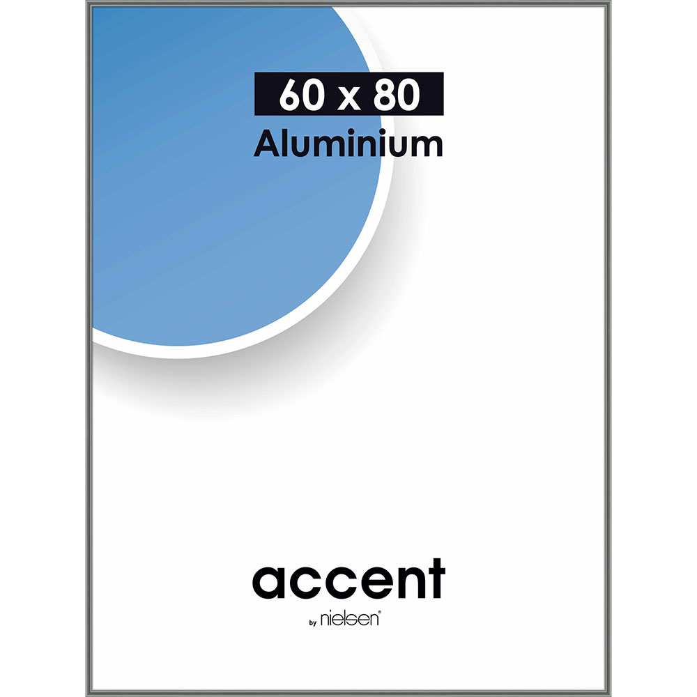 Pygmalion Knooppunt Nationale volkstelling Accent Lijst van aluminium Accent 60x80 cm - staalgrijs - normaal glas 