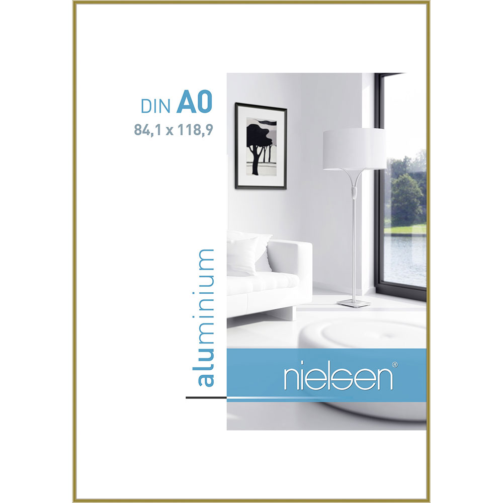 Nielsen van aluminium Classic 84,1x118,9 cm (A0) - goud - normaal glas