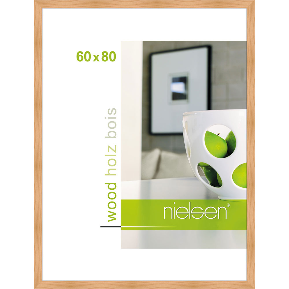 hobby pad Exclusief Nielsen Lijst van hout Essential 60x80 cm - berk - normaal glas 